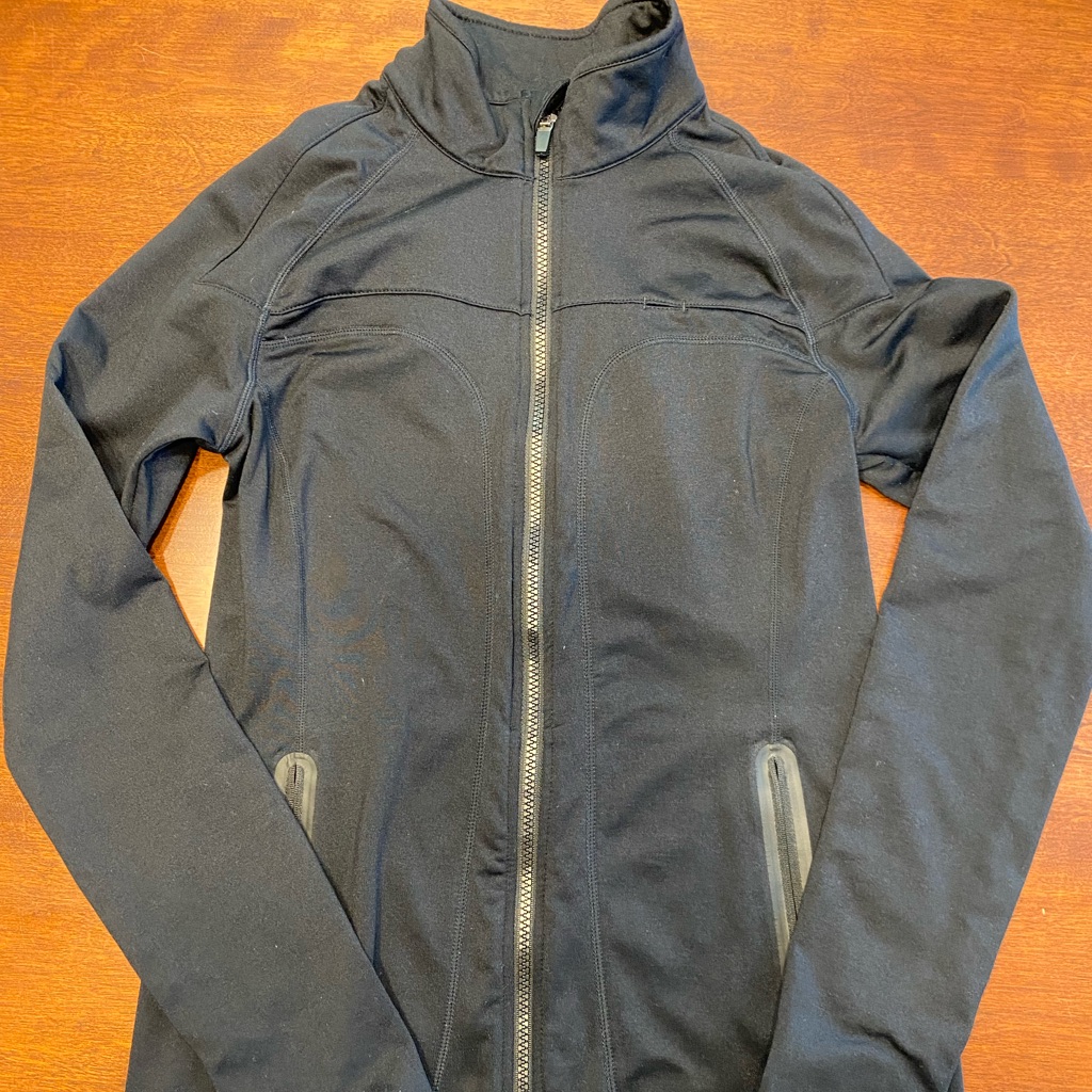 Fabletics Black Performance Zip-Up Jacket